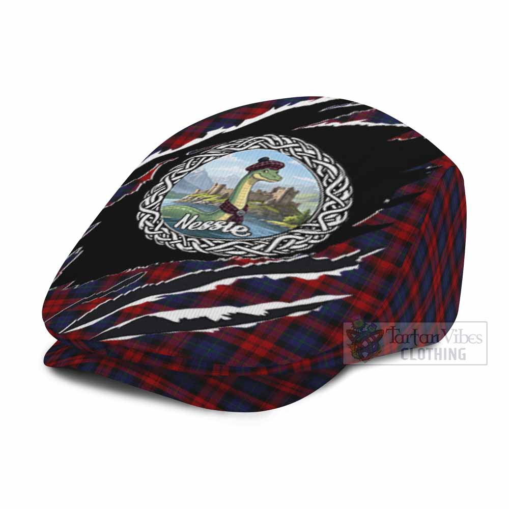 MacLachlan (McLachlan) Tartan Loch Ness Monster Flat Cap, Jeff Cap Celtic Knot Nessie Art