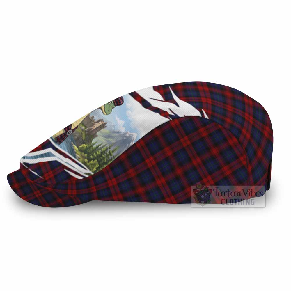 MacLachlan (McLachlan) Tartan Loch Ness Monster Scottish Heritage Art Flat Cap, Jeff Cap