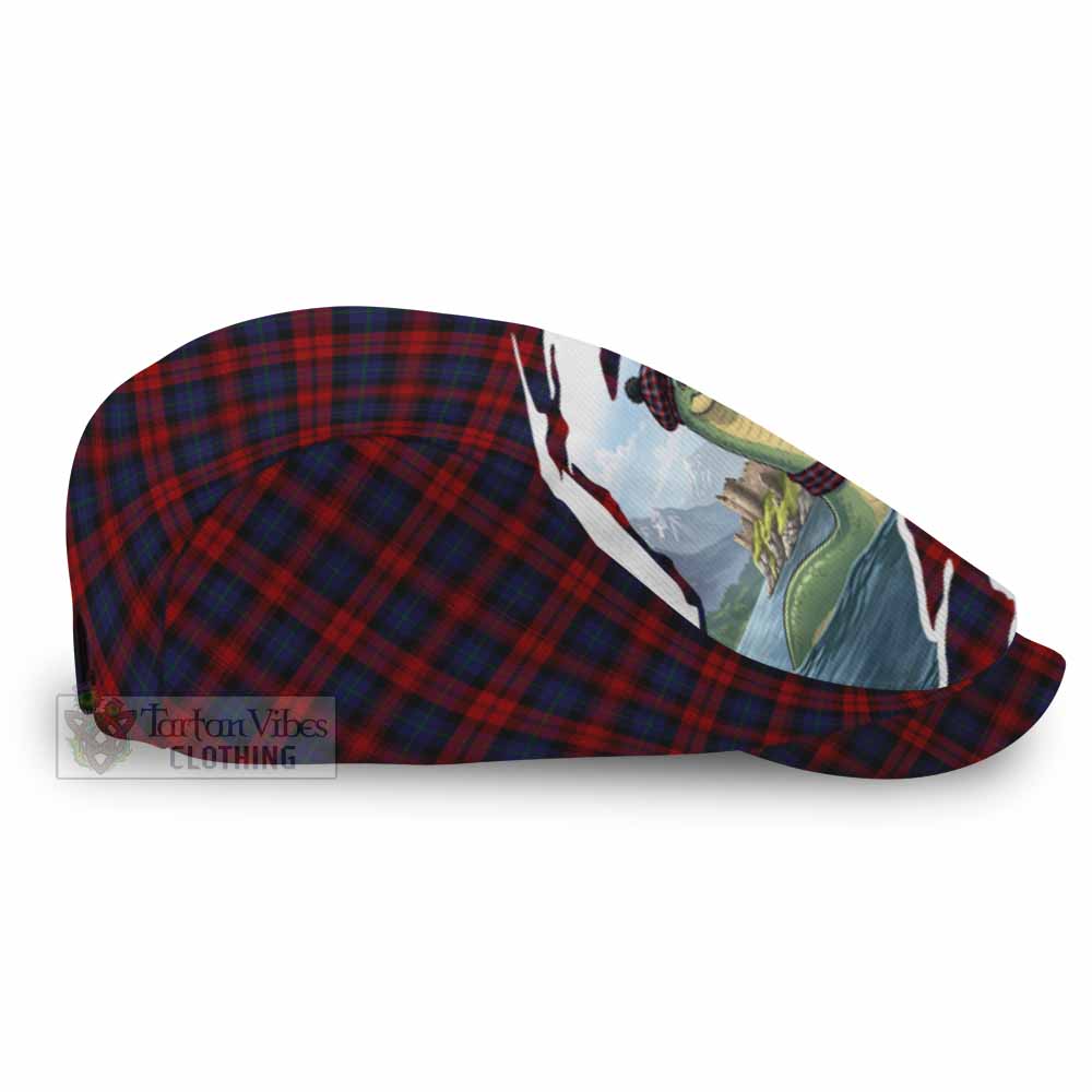 MacLachlan (McLachlan) Tartan Loch Ness Monster Scottish Heritage Art Flat Cap, Jeff Cap