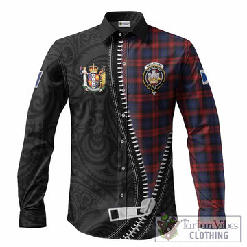 MacLachlan (McLachlan) Tartan Long Sleeve Button Shirts New Zealand Pattern Unique Zipper Stylized
