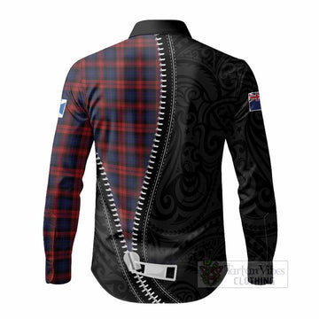 MacLachlan (McLachlan) Tartan Long Sleeve Button Shirts New Zealand Pattern Unique Zipper Stylized