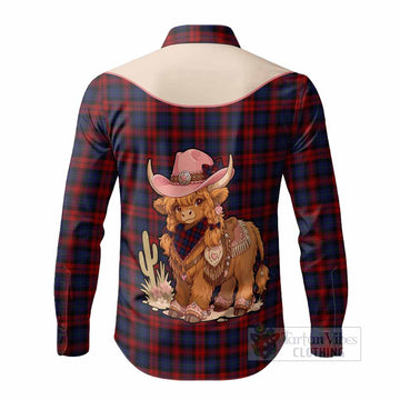 MacLachlan (McLachlan) Tartan Long Sleeve Button Shirts Wee Coo Cowgirl Cute Style - Tartan Vibes Clothing