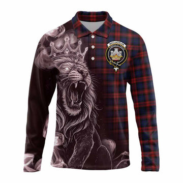 MacLachlan (McLachlan) Tartan Long Sleeve Polo Shirt Roaring Lion Heritage
