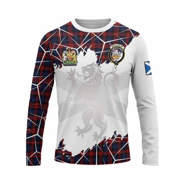 MacLachlan (McLachlan) Tartan Long Sleeve T-Shirt with Family Crest and Lion Rampant Grunge Style