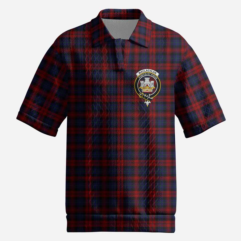 MacLachlan (McLachlan) Tartan Men’s Polo Sweater Top with Family Crest