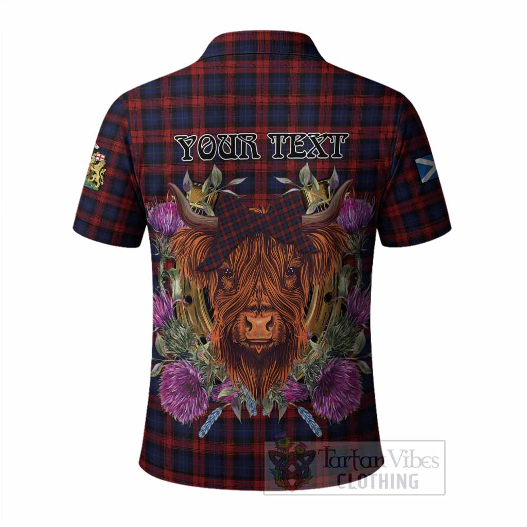 MacLachlan (McLachlan) Tartan Polo Shirt Scottish Thistle Heilan Coo