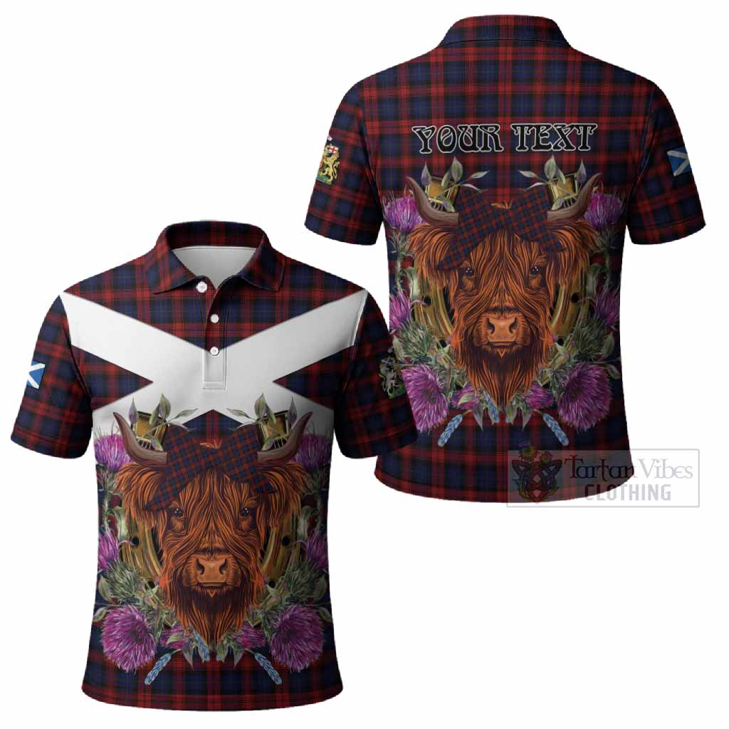 MacLachlan (McLachlan) Tartan Polo Shirt Scottish Thistle Heilan Coo