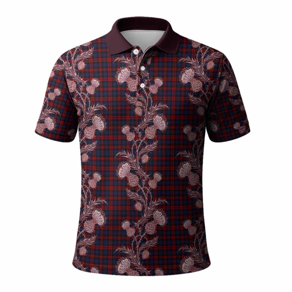 MacLachlan (McLachlan) Tartan Polo Shirt Seamless Scottish Thistle Flowers
