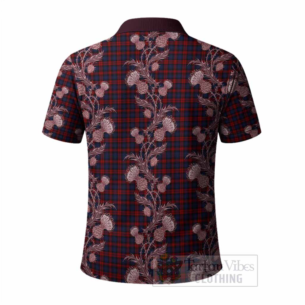 MacLachlan (McLachlan) Tartan Polo Shirt Seamless Scottish Thistle Flowers