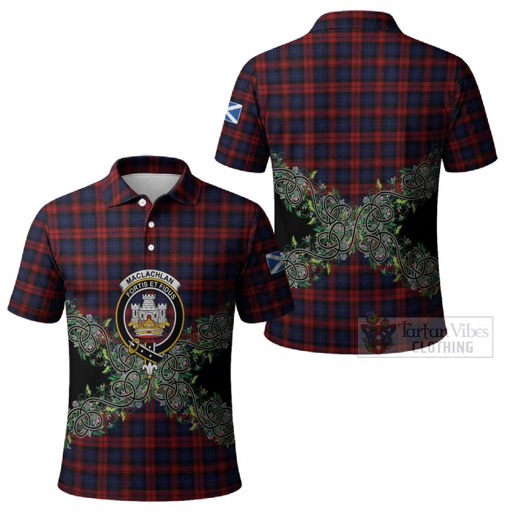 MacLachlan (McLachlan) Tartan Polo Shirt Thistle Scottish Spirit