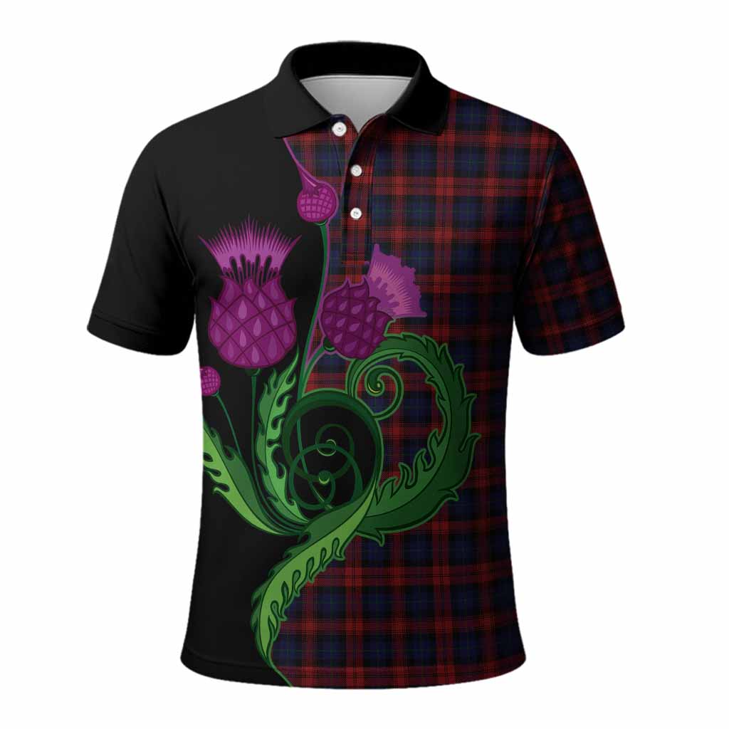 MacLachlan (McLachlan) Tartan Polo Shirt Traditional Scottish Thistle