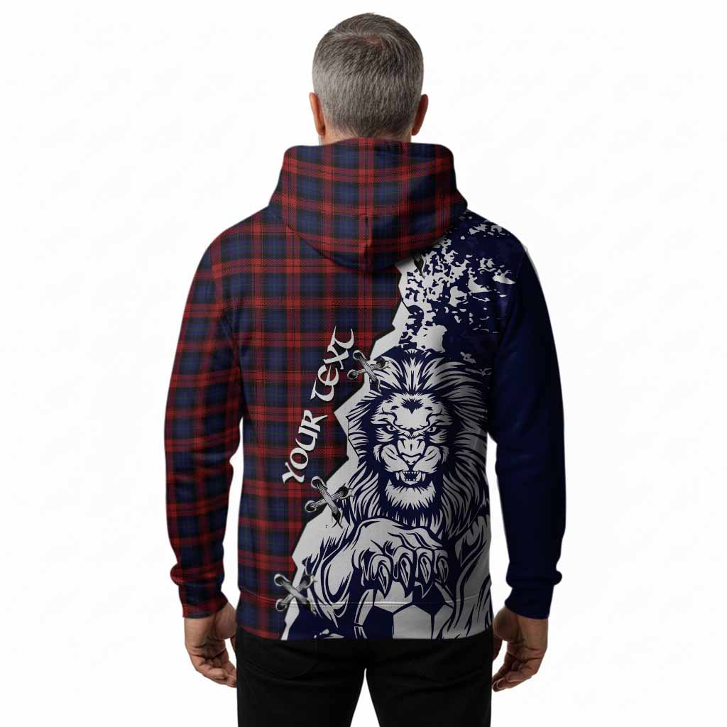 MacLachlan (McLachlan) Tartan Scottish Hoodie Angry Lion With Soccer Ball Style