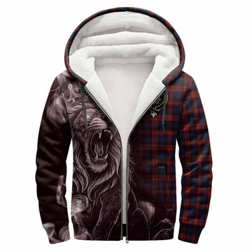 MacLachlan (McLachlan) Tartan Sherpa Hoodie Roaring Lion Heritage