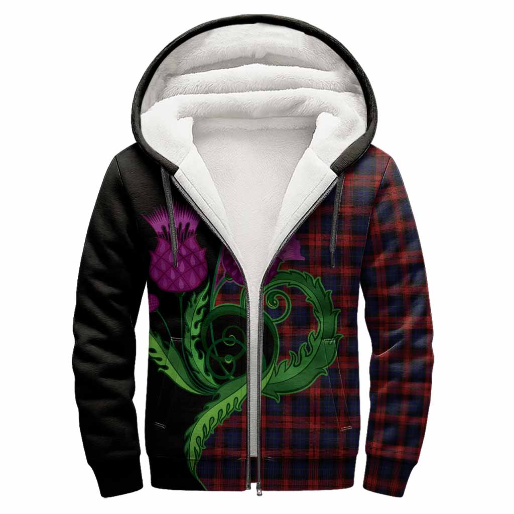 MacLachlan (McLachlan) Tartan Sherpa Hoodie Traditional Scottish Thistle