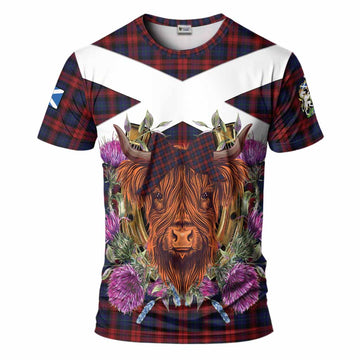 MacLachlan (McLachlan) Tartan T-Shirt Scottish Thistle Heilan Coo