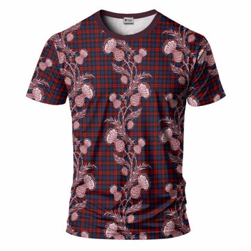 MacLachlan (McLachlan) Tartan T-Shirt Seamless Scottish Thistle Flowers