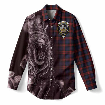 MacLachlan (McLachlan) Tartan Women Casual Shirt Roaring Lion Heritage