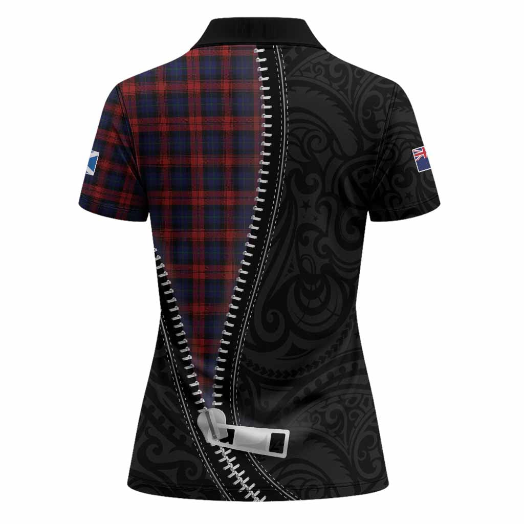 MacLachlan (McLachlan) Tartan Women Polo Shirt New Zealand Pattern Unique Zipper Stylized