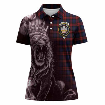 MacLachlan (McLachlan) Tartan Women Polo Shirt Roaring Lion Heritage