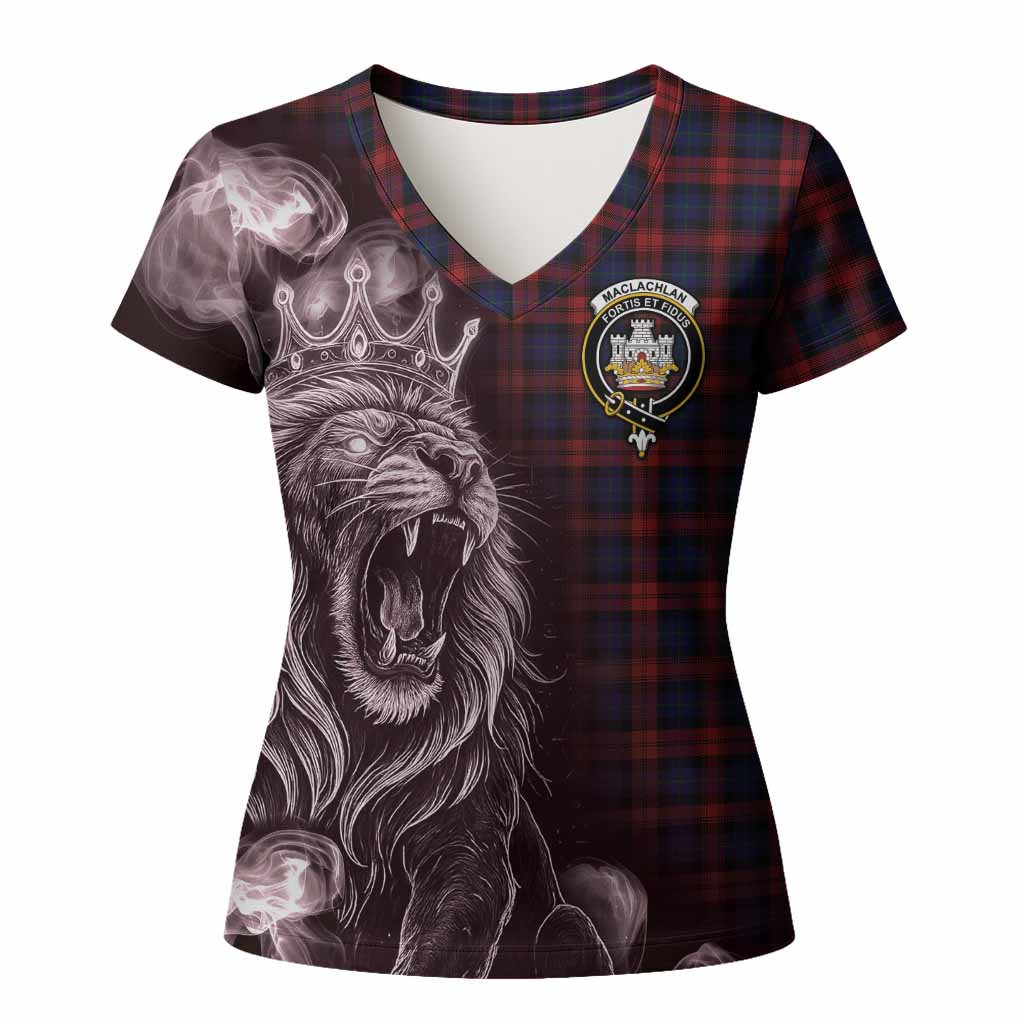 MacLachlan (McLachlan) Tartan Women T shirt Roaring Lion Heritage