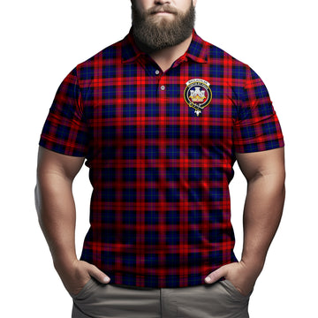 MacLachlan Modern Tartan Men's Polo Shirt with Family Crest