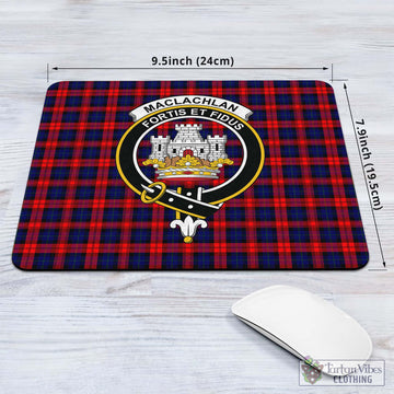 MacLachlan Modern Tartan Mouse Pad with Family Crest