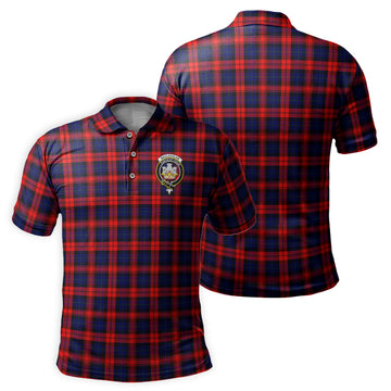 MacLachlan Modern Tartan Men's Polo Shirt with Family Crest