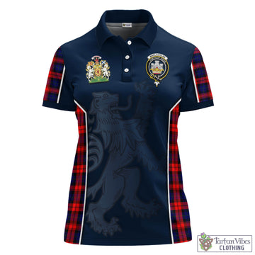 MacLachlan Modern Tartan Women's Polo Shirt with Family Crest and Lion Rampant Vibes Sport Style