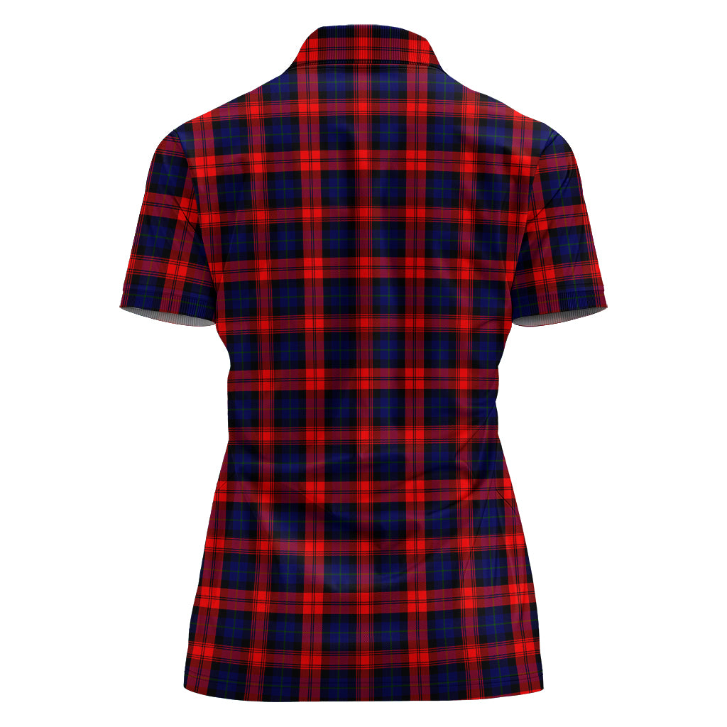 maclachlan-modern-tartan-polo-shirt-with-family-crest-for-women