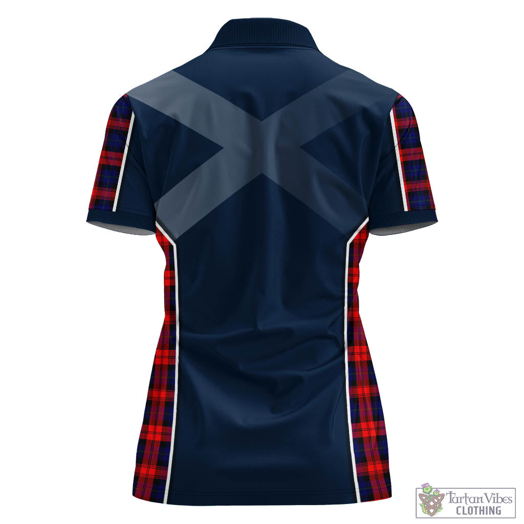 Tartan Vibes Clothing MacLachlan Modern Tartan Women's Polo Shirt with Family Crest and Lion Rampant Vibes Sport Style