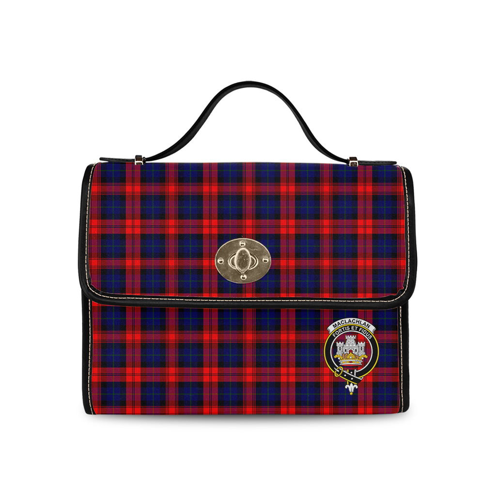maclachlan-modern-tartan-leather-strap-waterproof-canvas-bag-with-family-crest