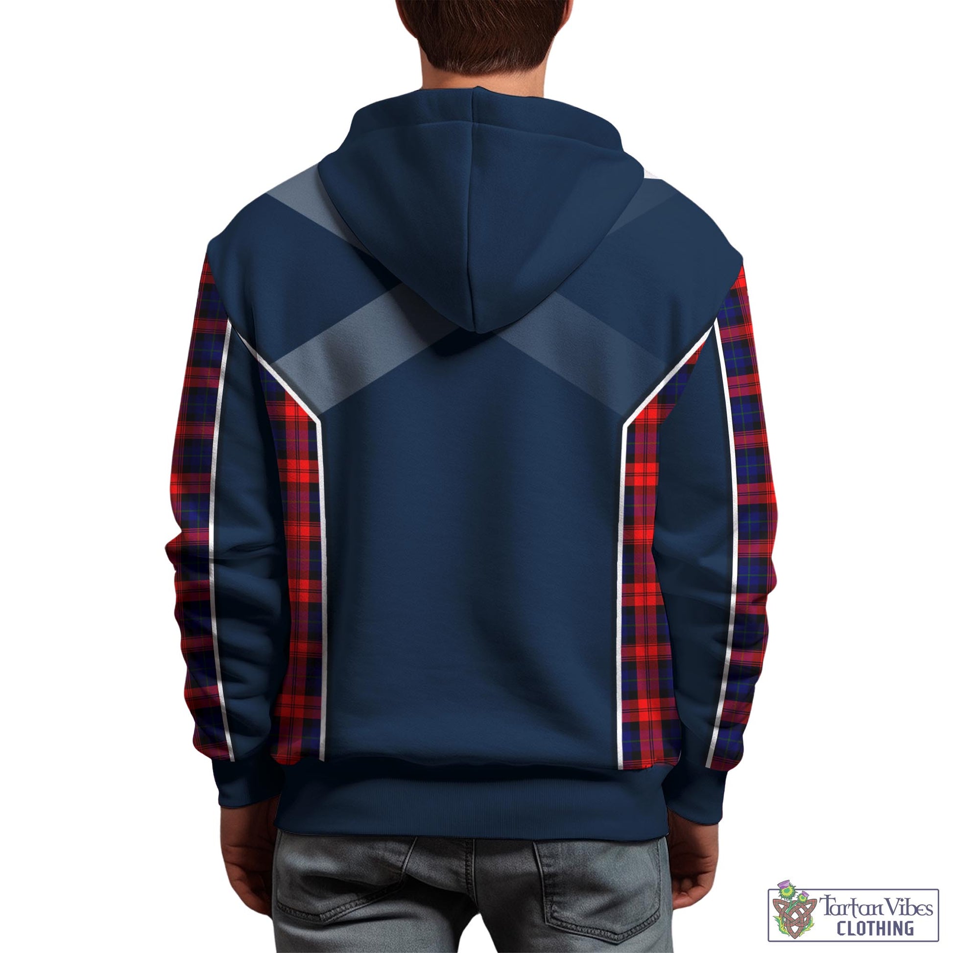 Tartan Vibes Clothing MacLachlan Modern Tartan Hoodie with Family Crest and Lion Rampant Vibes Sport Style
