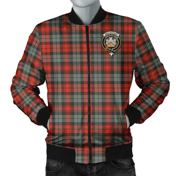 MacLachlan Weathered Tartan Bomber Jacket with Family Crest