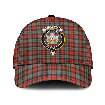MacLachlan Weathered Tartan Classic Cap with Family Crest