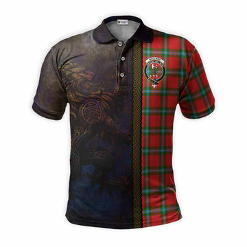 MacLaine (McLaine) Tartan Family Crest Polo Shirt Alba Gu Brath Be Brave Lion Ancient Style
