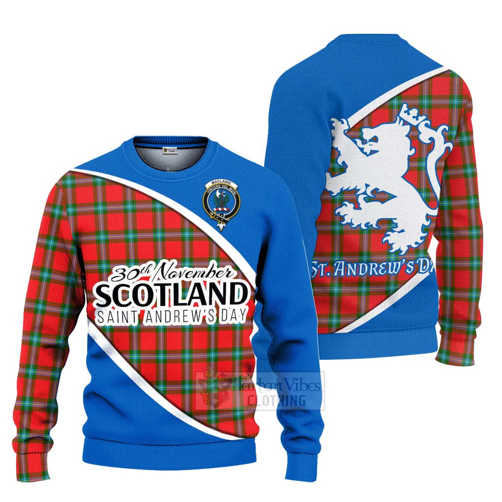 Tartan Vibes Clothing MacLaine (McLaine) Family Crest Tartan Knitted Sweater Celebrate Saint Andrew's Day in Style