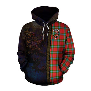 MacLaine (McLaine) Tartan Family Crest Cotton Hoodie Alba Gu Brath Be Brave Lion Ancient Style