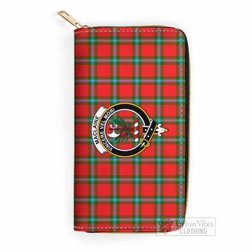 MacLaine (McLaine) Tartan Women's Leather Wallet with Family Crest
