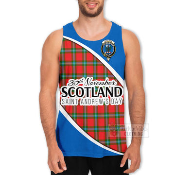 Tartan Vibes Clothing MacLaine (McLaine) Family Crest Tartan Men's Tank Top Celebrate Saint Andrew's Day in Style