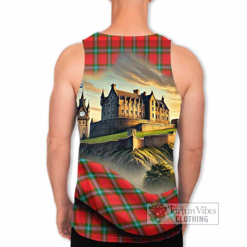 Tartan Vibes Clothing MacLaine (McLaine) Tartan Family Crest Men's Tank Top with Scottish Ancient Castle Style