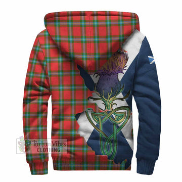 MacLaine (McLaine) Tartan Family Crest Sherpa Hoodie Scottish Thistle Celtic Inspired
