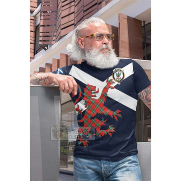 Tartan Vibes Clothing MacLaine (McLaine) Tartan Lion Rampant Cotton T-shirt – Proudly Display Your Heritage with Alba Gu Brath and Clan Name