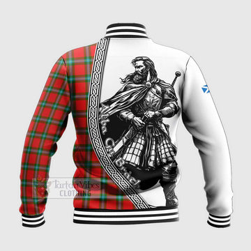 Tartan Vibes Clothing MacLaine (McLaine) Tartan Clan Crest Baseball Jacket with Highlander Warrior Celtic Style