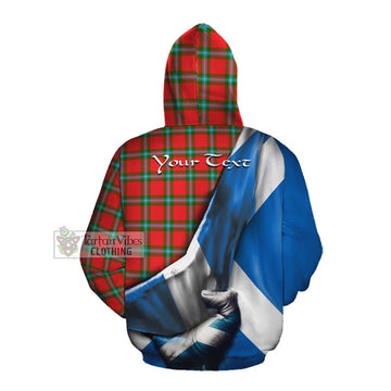 Tartan Vibes Clothing MacLaine (McLaine) Tartan Cotton Hoodie with Family Crest Scotland Patriotic Style