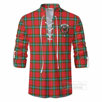 Tartan Vibes Clothing MacLaine (McLaine) Tartan Ghillie Kilt Shirt with Family Crest DNA In Me Style