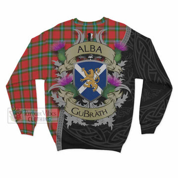 Tartan Vibes Clothing MacLaine (McLaine) Tartan Family Crest Sweatshirt Lion Rampant Royal Thistle Shield Celtic Inspired