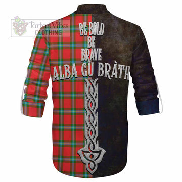 MacLaine (McLaine) Tartan Family Crest Ghillie Kilt Shirt Alba Gu Brath Be Brave Lion Ancient Style