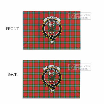MacLaine (McLaine) Tartan House Flag with Family Crest