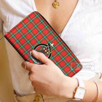MacLaine (McLaine) Tartan Women's Leather Wallet with Family Crest