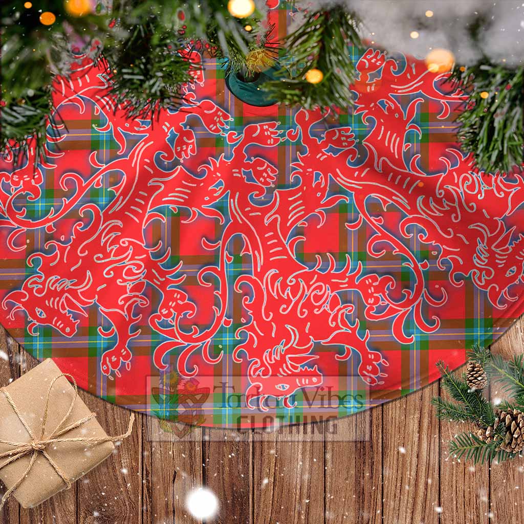 MacLaine (McLaine) Tartan Christmas Tree Skirt Lion Rampant Style - Tartan Vibes Clothing